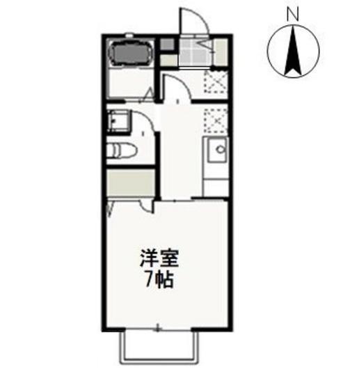 アンテリジャン小川(1K/2階)の間取り写真