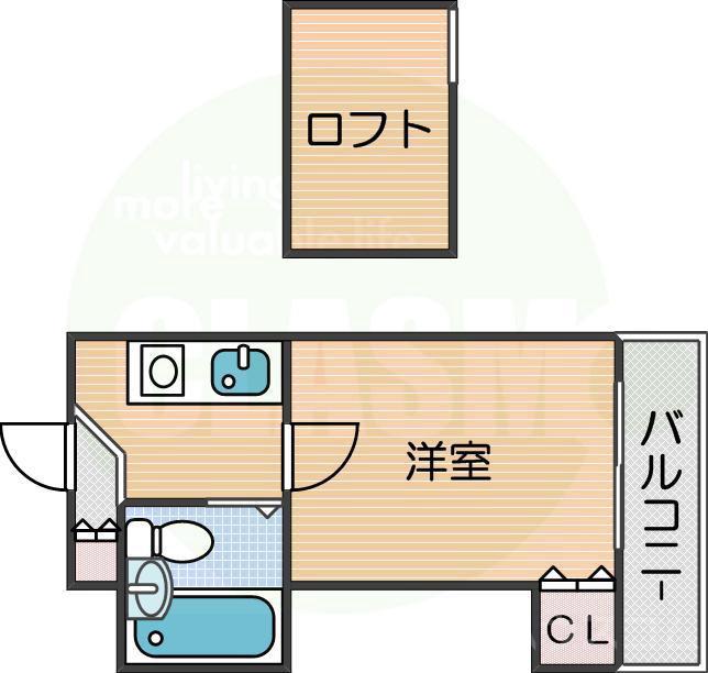 グランロフト玉出(1K/4階)の間取り写真