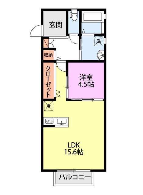NOISETTE SQUARE(1LDK/3階)の間取り写真