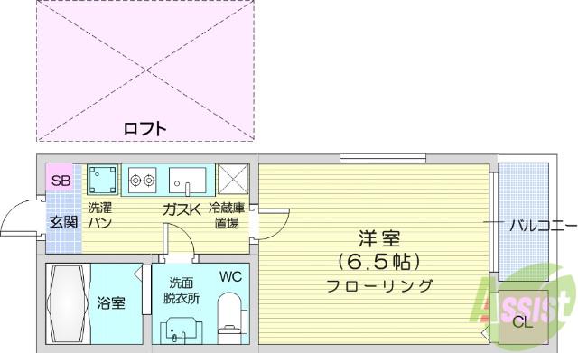 MTコーポⅡ(1K/1階)の間取り写真