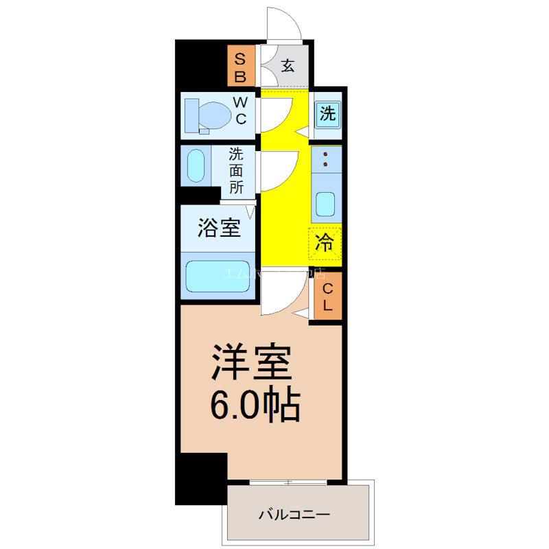 エステート金山(1K/6階)の間取り写真
