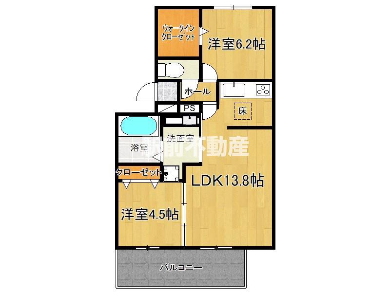 DAIWA SUITE III(2LDK/2階)の間取り写真