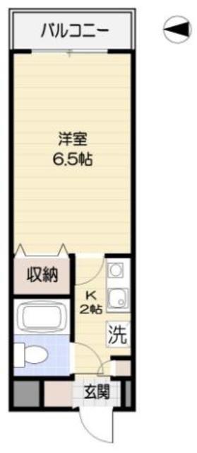 カームステージ鷺宮(1K/3階)の間取り写真
