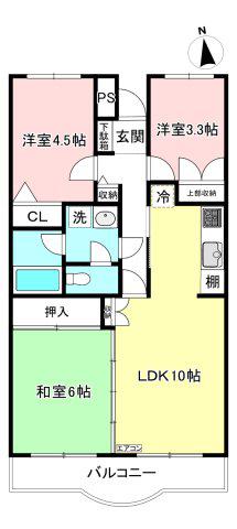 サン・ヒル7(3LDK/4階)の間取り写真