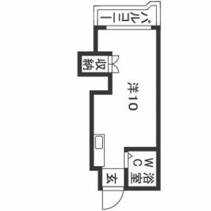 ノールシャンブル(ワンルーム/2階)の間取り写真