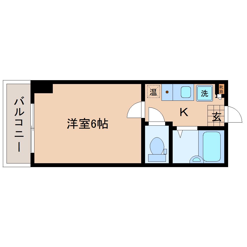 SAKO仙台東(1K/5階)の間取り写真