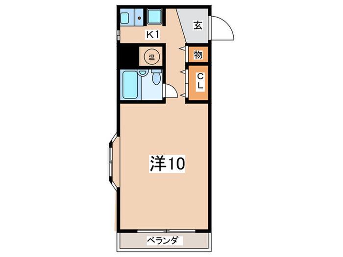 ライオンズマンション平沼第3(1K/2階)の間取り写真