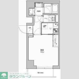 プライムアーバン麻布十番(1K/3階)の間取り写真