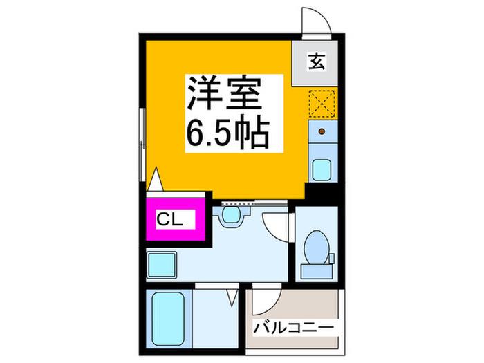 メゾンドゥース浜寺石津(ワンルーム/1階)の間取り写真