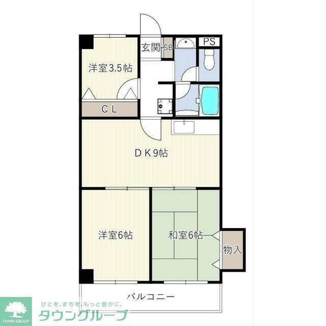 トーカド宮崎台(3DK/5階)の間取り写真