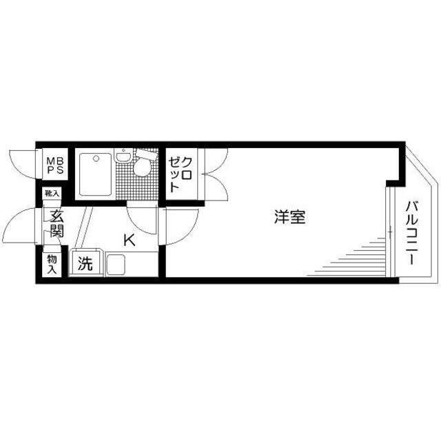 日神パレステージ上石神井第二(1K/3階)の間取り写真