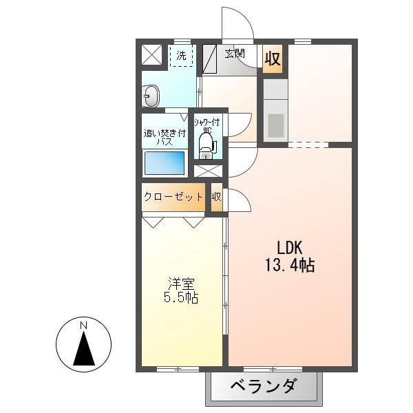 サープラスS・K(1LDK/2階)の間取り写真