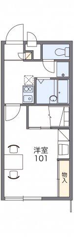 レオパレス信濃(1K/1階)の間取り写真