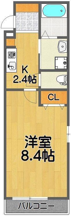 MARINA PALACE 薬円台(1K/1階)の間取り写真