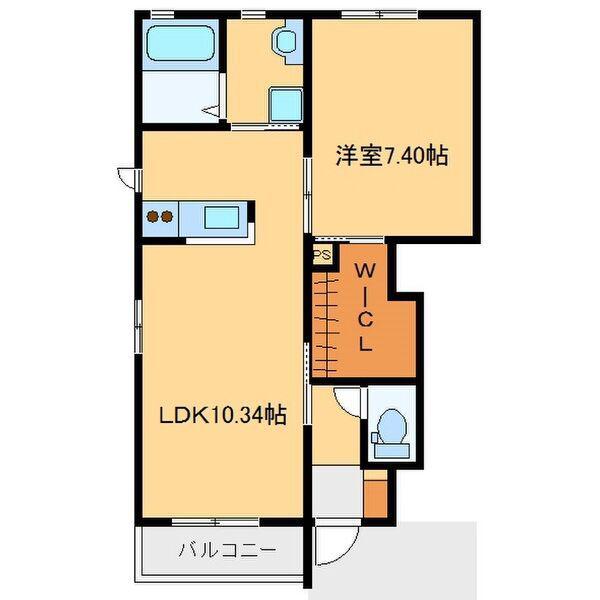 ローズメゾン(1LDK/1階)の間取り写真