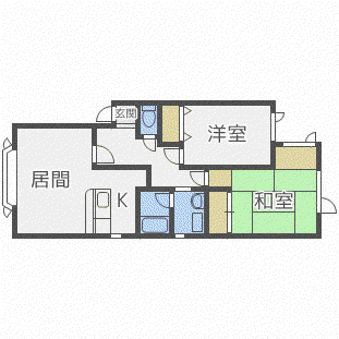 サンクレスト11(2LDK/2階)の間取り写真