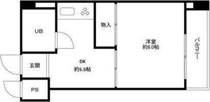 佐藤コーポ(1DK/1階)の間取り写真