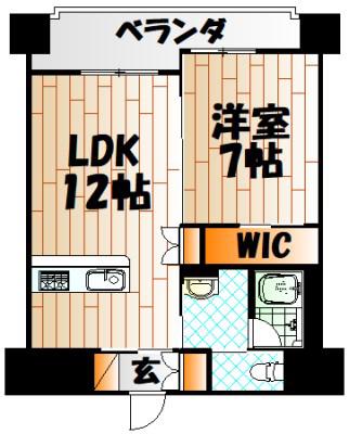 シャーメゾンステージ片野(1LDK/3階)の間取り写真