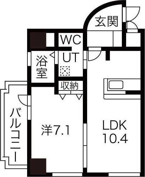 フローラル千種(1LDK/7階)の間取り写真