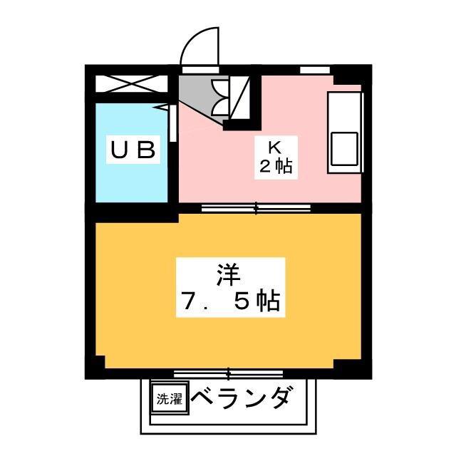 サンハイツ(1K/2階)の間取り写真