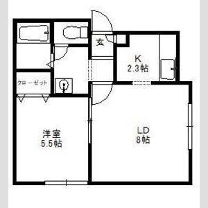 パインテール(1LDK/2階)の間取り写真