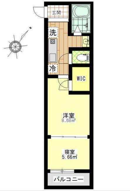 SGクレスト越谷大沢(2K/1階)の間取り写真