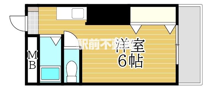 トマトハイツ(ワンルーム/3階)の間取り写真