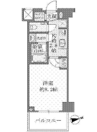 EVERTOW CHOJAMARU エヴァート長者丸(1K/2階)の間取り写真