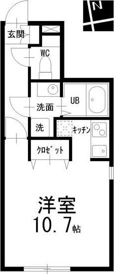 BRANCHE上前津(ワンルーム/4階)の間取り写真