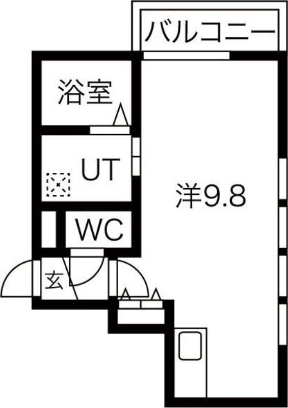 BIPPLE(ワンルーム/3階)の間取り写真