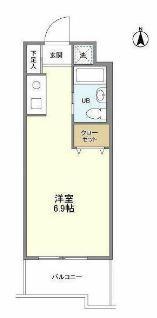 インプルーブ高井戸(ワンルーム/2階)の間取り写真