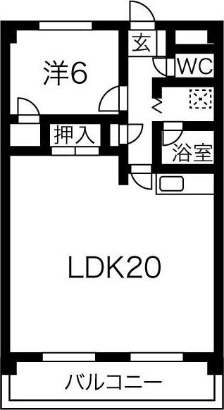 メゾンド・フルール(1LDK/1階)の間取り写真