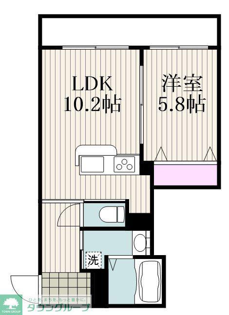 ディアSTIII(1LDK/1階)の間取り写真