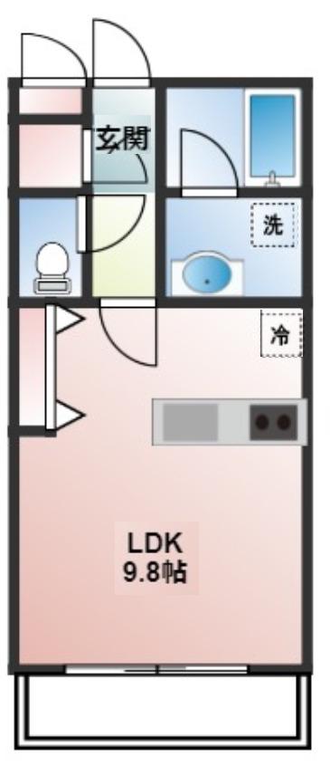 ラフォレ27アネックス(1K/3階)の間取り写真