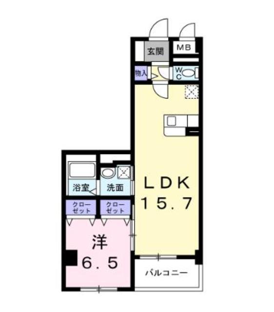 メゾン・ルフレ(1LDK/3階)の間取り写真