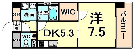 メゾンサクラ(1DK/2階)の間取り写真