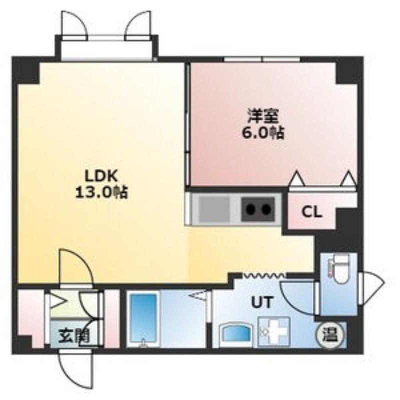 メゾン・ド(1LDK/1階)の間取り写真