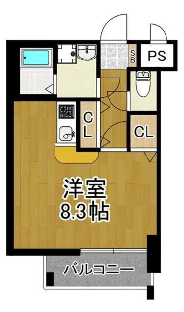 ディノ馬町(ワンルーム/2階)の間取り写真