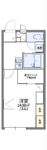レオパレスコマンダー(1K/2階)の間取り写真