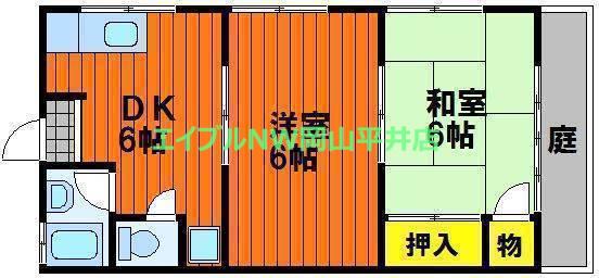 光藤コーポIII(2DK/1階)の間取り写真