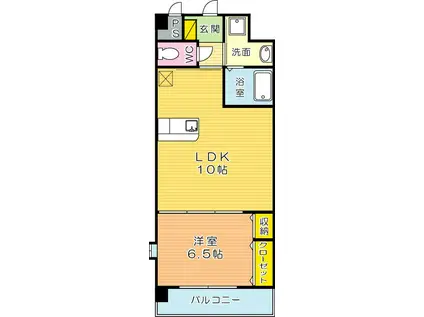 エヴァーグリーンN(1LDK/7階)の間取り写真