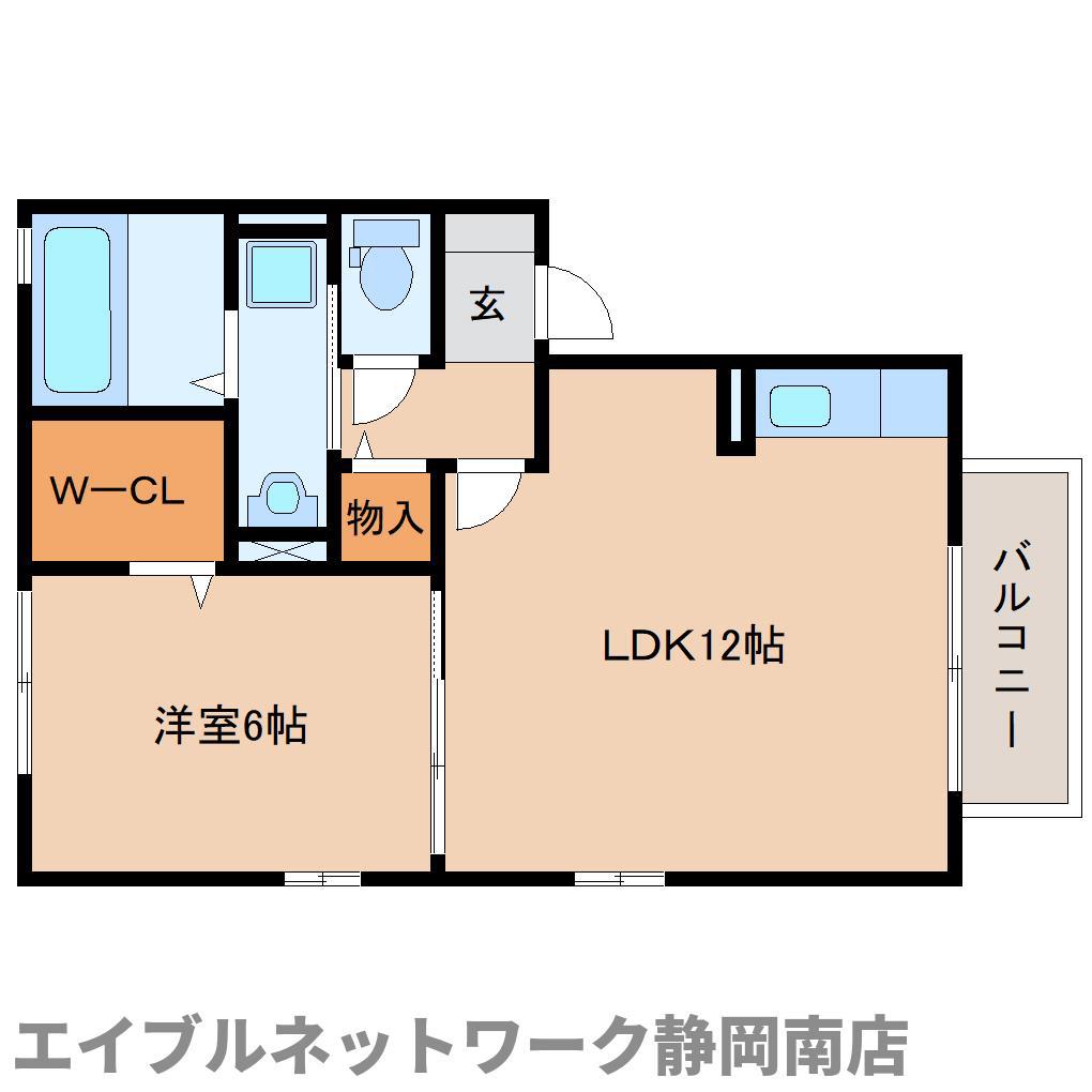 CALM HOME(1LDK/2階)の間取り写真