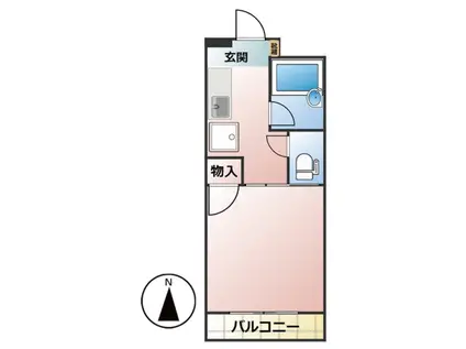 エル龍神橋(1K/3階)の間取り写真