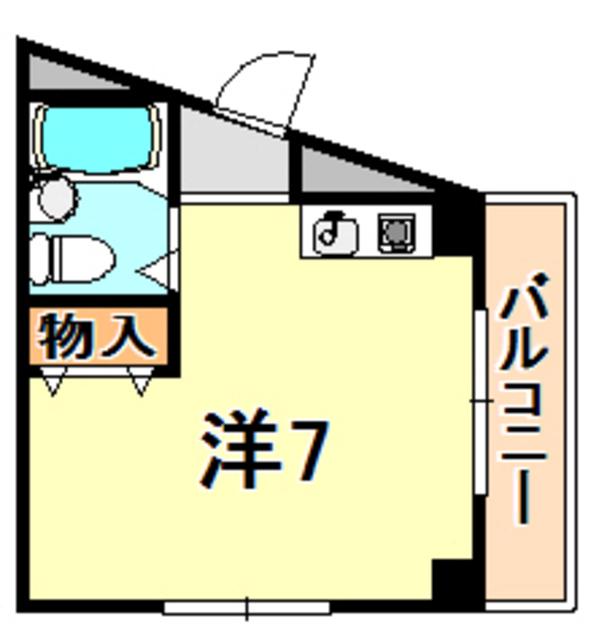 サンマリン名谷(ワンルーム/3階)の間取り写真