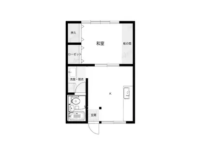 コーポめぐみ(1K/1階)の間取り写真