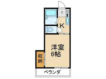 ハイツ・パドレ(1K/2階)の間取り写真