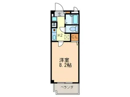 ベルハイツ(1K/3階)の間取り写真