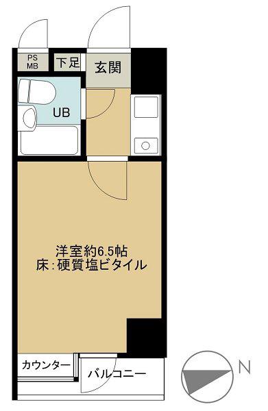 常盤台ダイカンプラザシティ(1K/2階)の間取り写真