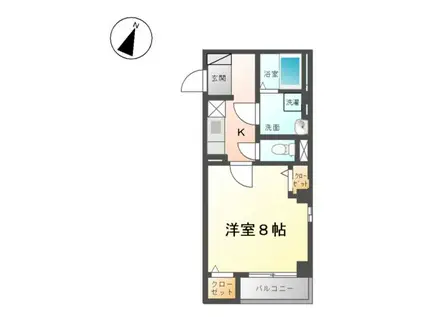 ダイトウ パレス ピースフル II(1K/2階)の間取り写真