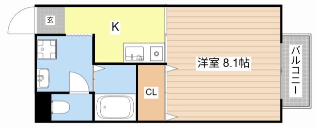 STUDIO FLAT BLOOM(1K/2階)の間取り写真